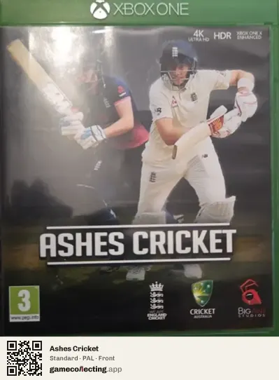 Ashes Cricket Xbox One, PAL box front