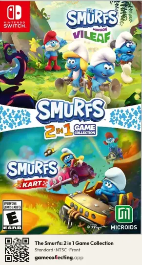 The Smurfs: 2 in 1 Game Collection Nintendo Switch, NTSC box front
