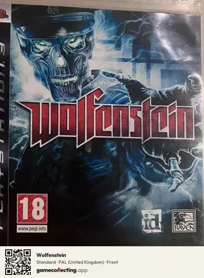 Wolfenstein PlayStation 3, United Kingdom box front