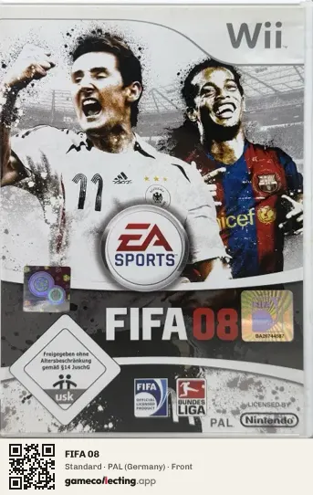 FIFA 08 Nintendo Wii, Germany box front