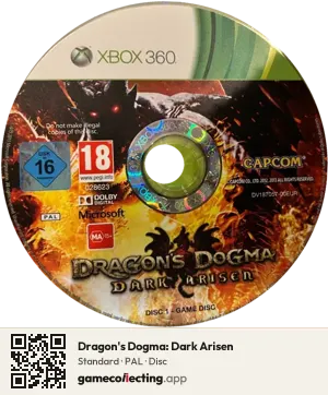 Dragon's Dogma: Dark Arisen Xbox 360, PAL disc