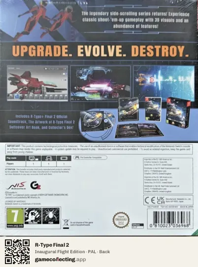 R-Type Final 2 Nintendo Switch, PAL box back