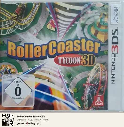 RollerCoaster Tycoon 3D Nintendo 3DS, Germany box front