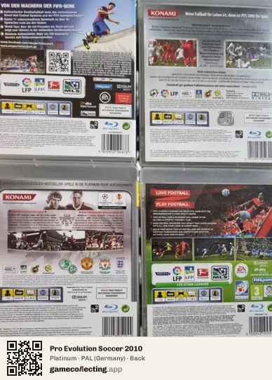 Pro Evolution Soccer 2010 PlayStation 3, Germany box back