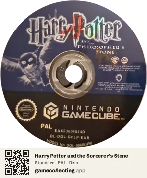 Harry Potter and the Sorcerer's Stone Nintendo GameCube, PAL disc