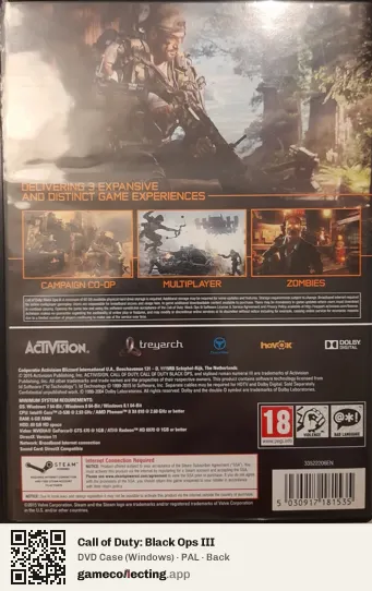 Call of Duty: Black Ops III Computer, PAL box back
