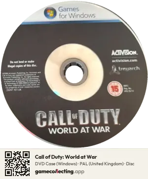 Call of Duty: World at War Computer, PAL disc