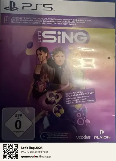 Let's Sing 2024 PlayStation 5, Germany box front