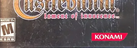 Castlevania: Lament of Innocence, the ESRB box on its front