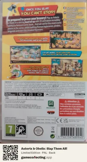 Asterix & Obelix: Slap Them All! Nintendo Switch, PAL box back