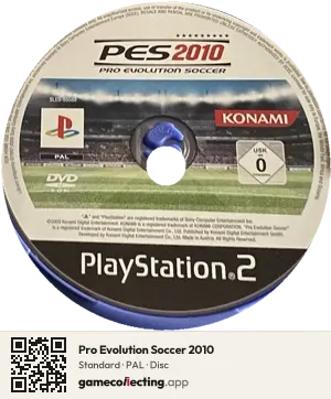 Pro Evolution Soccer 2010 PlayStation 2, PAL disc