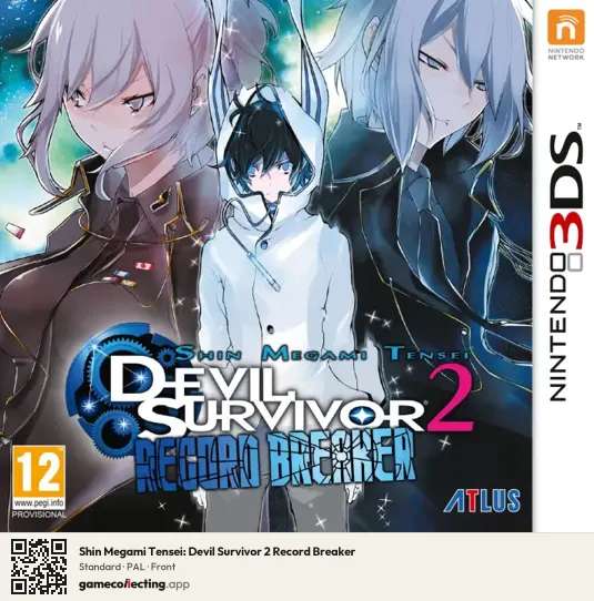 Shin Megami Tensei: Devil Survivor 2 Record Breaker Nintendo 3DS, PAL box front