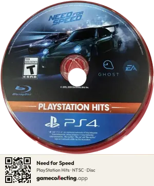 Need for Speed PlayStation 4, NTSC disc