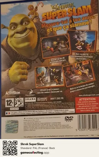 Shrek SuperSlam PlayStation 2, France box back
