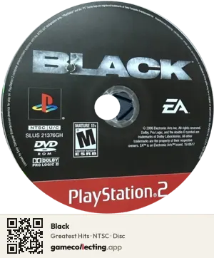 Black PlayStation 2, NTSC disc