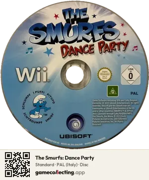 The Smurfs: Dance Party Nintendo Wii, PAL disc
