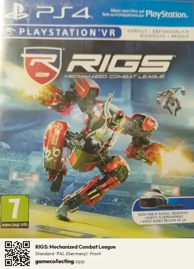 RIGS: Mechanized Combat League PlayStation 4, Germany box front