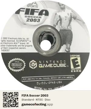 FIFA Soccer 2003 Nintendo GameCube, NTSC disc