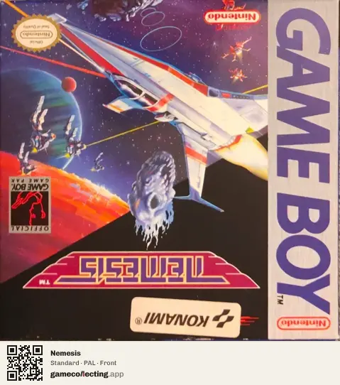 Nemesis Game Boy, PAL box front