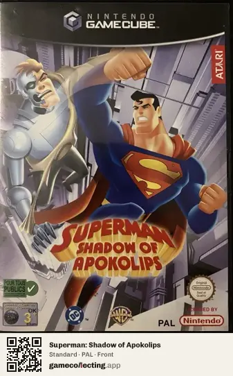 Superman: Shadow of Apokolips Nintendo GameCube, PAL box front