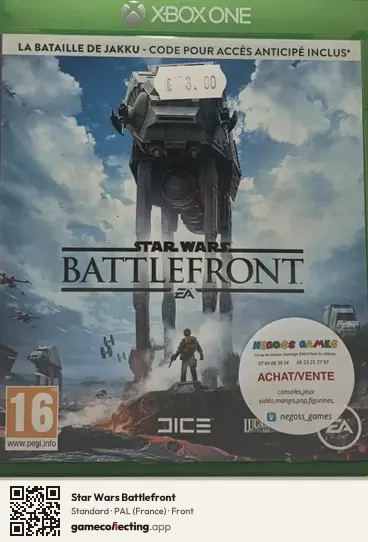 Star Wars Battlefront Xbox One, France box front
