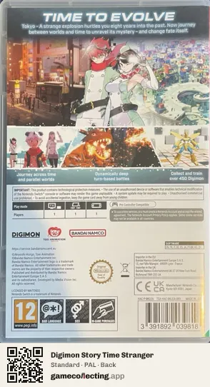 Digimon Story Time Stranger Nintendo Switch, PAL box back