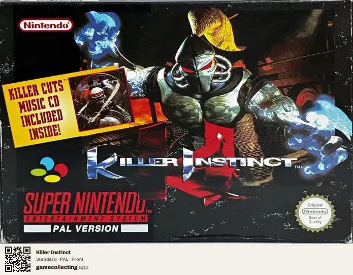 Killer Instinct Super Nintendo Entertainment System, PAL box front