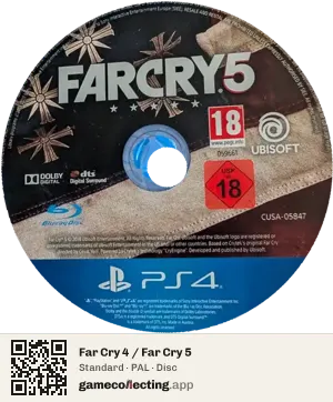 Far Cry 4 / Far Cry 5 PlayStation 4, PAL disc