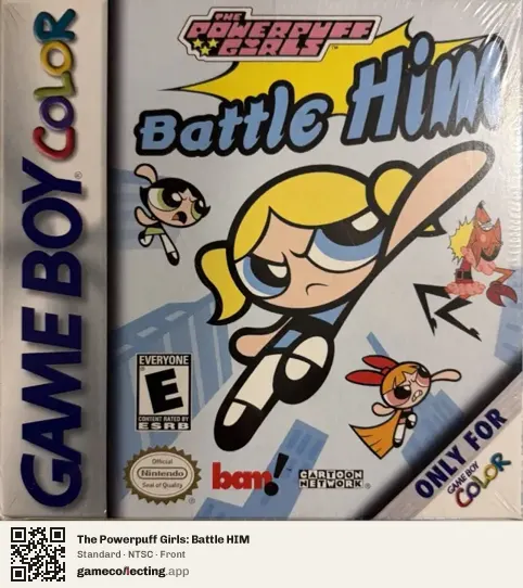 The Powerpuff Girls: Battle HIM Game Boy Color, NTSC box front
