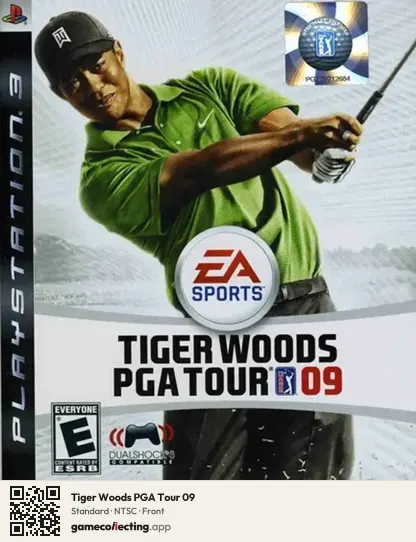 Tiger Woods PGA Tour 09 PlayStation 3, NTSC box front