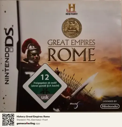 History: Great Empires: Rome Nintendo DS, Germany box front