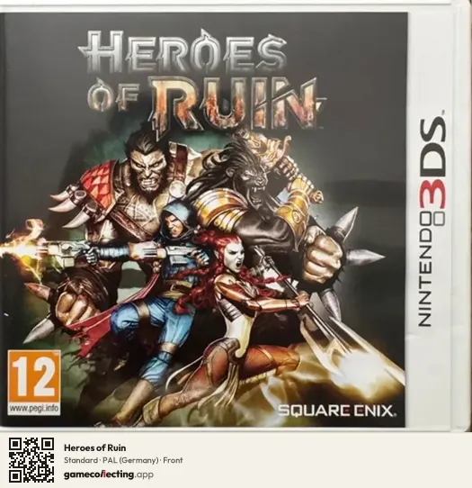 Heroes of Ruin Nintendo 3DS, Germany box front