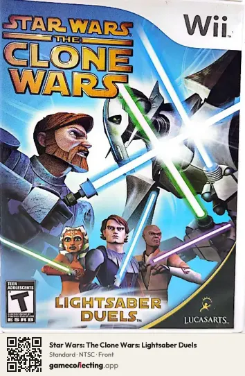 Star Wars: The Clone Wars: Lightsaber Duels Nintendo Wii, NTSC box front