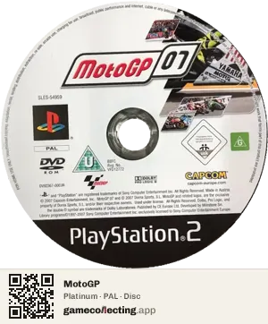 MotoGP PlayStation 2, PAL disc