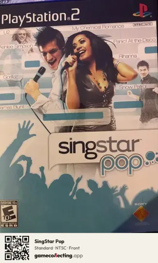 SingStar Pop PlayStation 2, NTSC box front