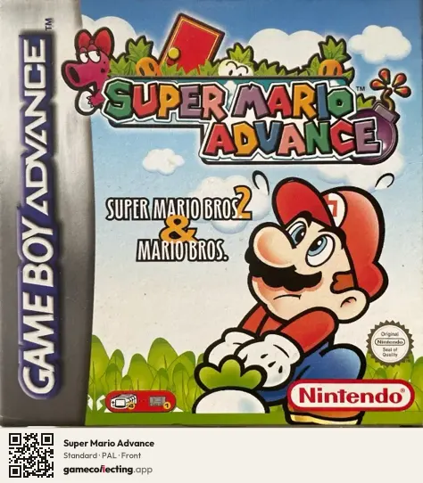 Super Mario Advance Game Boy Advance, PAL box front
