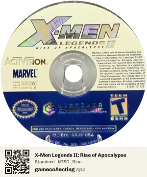 X-Men Legends II: Rise of Apocalypse Nintendo GameCube, NTSC disc
