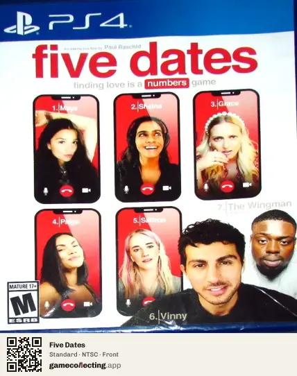 Five Dates PlayStation 4, NTSC box front