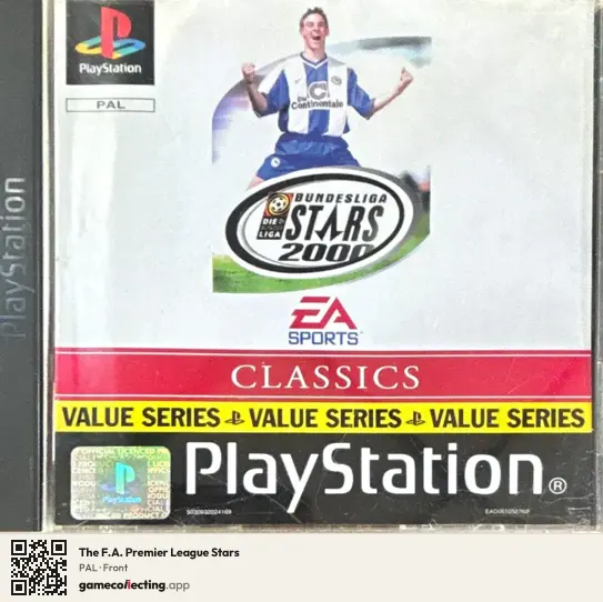 The F.A. Premier League Stars PlayStation, PAL box front