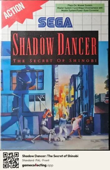 Shadow Dancer: The Secret of Shinobi Sega Master System, PAL box front