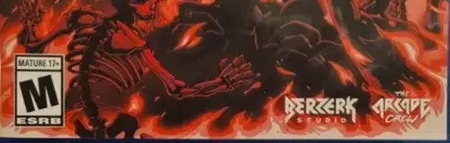 Infernax, the ESRB box on its front