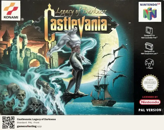 Castlevania: Legacy of Darkness Nintendo 64, PAL box front