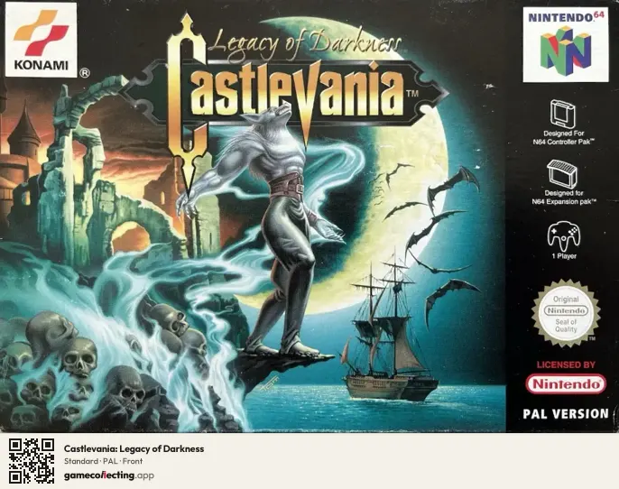Castlevania: Legacy of Darkness Nintendo 64, PAL box front