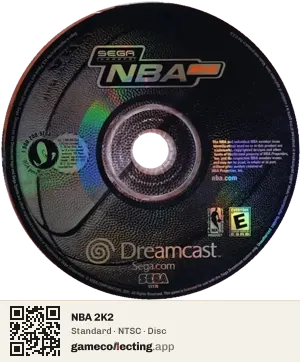 NBA 2K2 Sega Dreamcast, NTSC disc