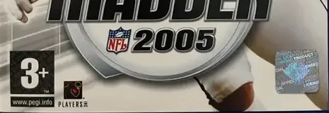 Madden NFL 2005, the PEGI square on its front