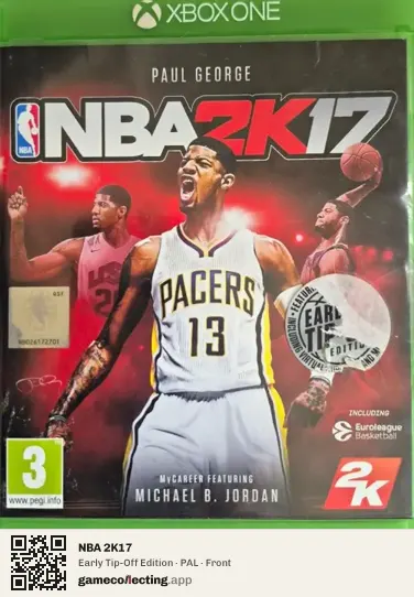 NBA 2K17 Xbox One, PAL box front