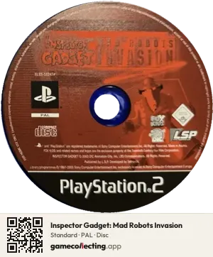 Inspector Gadget: Mad Robots Invasion PlayStation 2, PAL disc