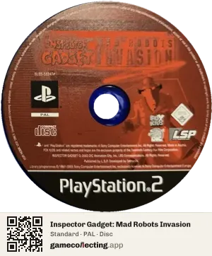 Inspector Gadget: Mad Robots Invasion PlayStation 2, PAL disc