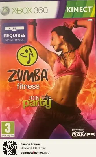 Zumba Fitness Xbox 360, PAL box front