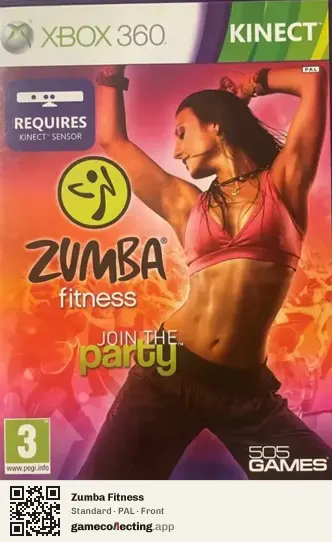 Zumba Fitness Xbox 360, PAL box front